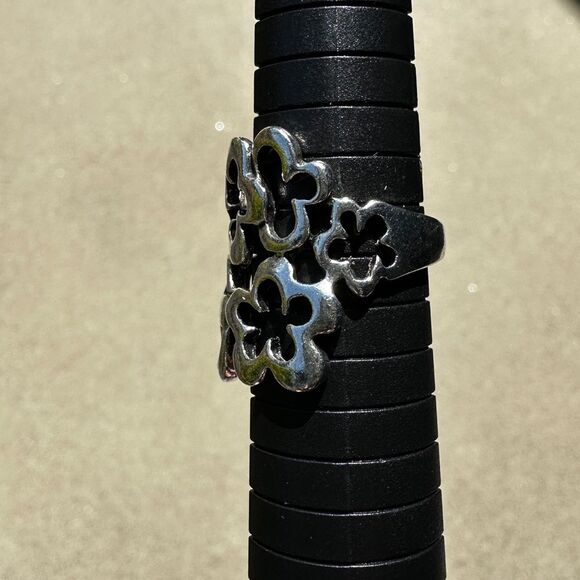 NEW Silver Floral Fashion Ring Hippie Boho Nature Lover Size 8.75 - Picture 7 of 13